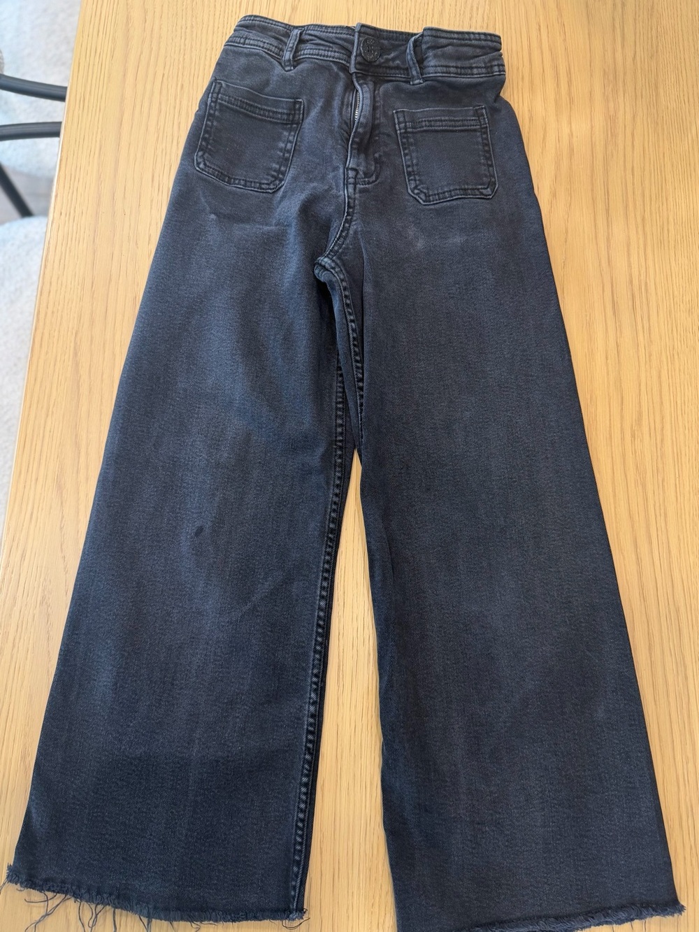 Zara Kids Wide-Leg Black Jeans